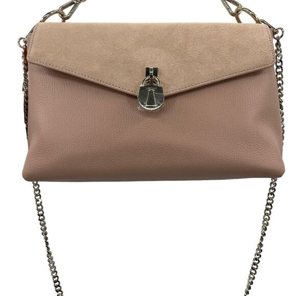NWT Ted Baker Taupe Padlock Leather Handbag - Picture 4 of 16